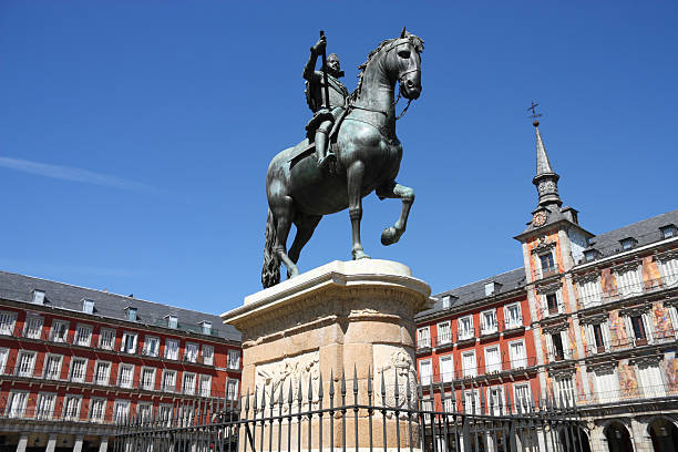 istock Statue surrounded by buildings in Madrid 97503306