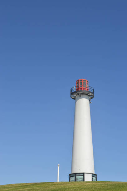 rainbow lighthouse at shoreline aquatic park in long beach, ca - long beach california lighthouse los angeles county imagens e fotografias de stock