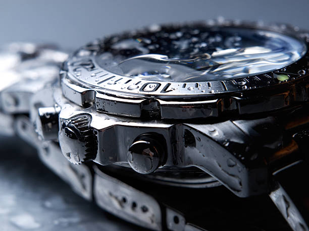 istock Wet wrist watch 97504453