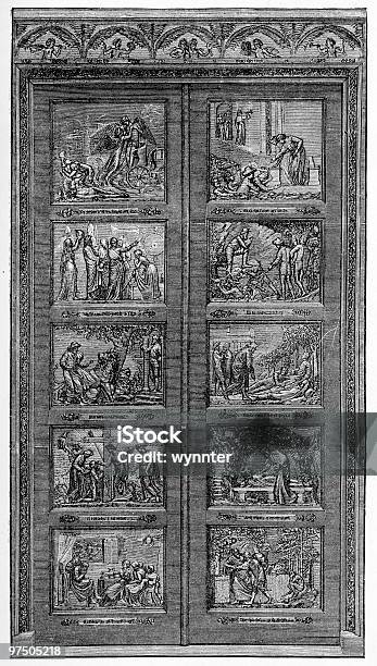 Bunyan Gates Bedford England Stock Illustration - Download Image Now - Church, Gate, Door