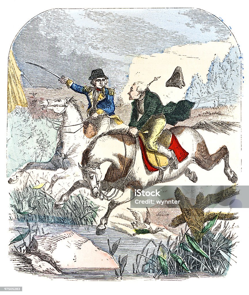 George Washington exorta Maior velocidade - Royalty-free Cavalo - Família do Cavalo Ilustração de stock