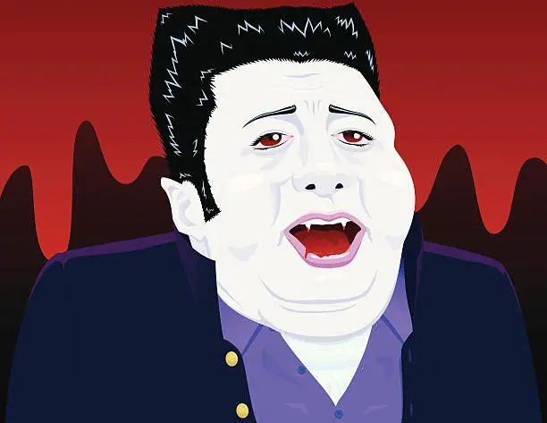 Vector illustration of Glutton Vampire