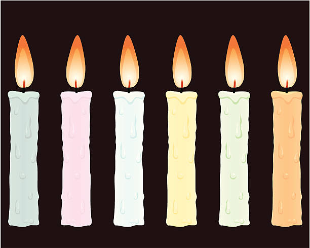 Color iluminada con velas - ilustración de arte vectorial