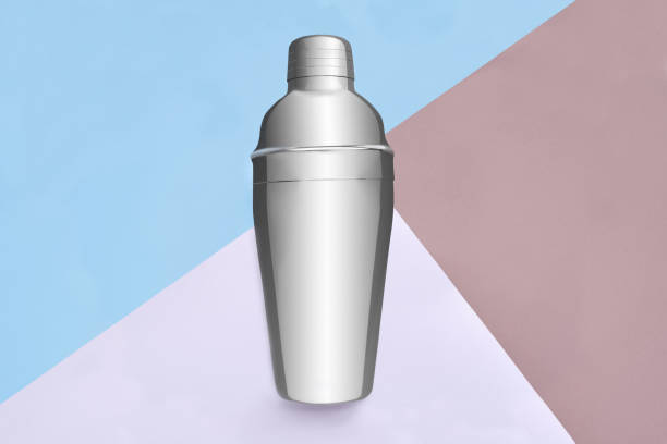 istock Cocktail shaker on a multicolored background 975054086