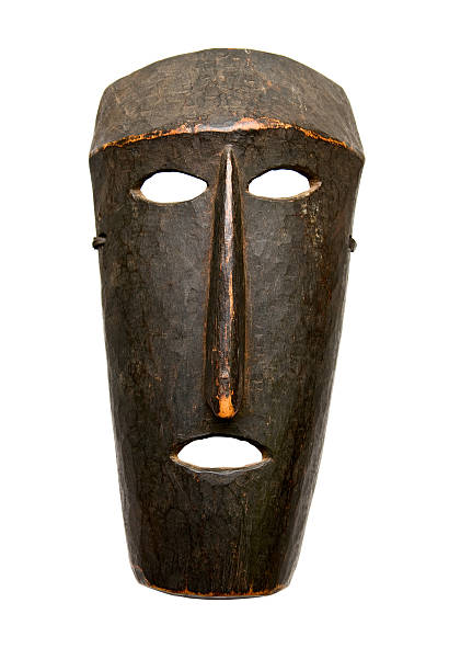 istock African Mask, insulated on white background 97505495