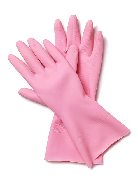 guantes di goma - kitchen glove foto e immagini stock