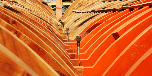 istock Building a boat. Under construction. Toned photo. 975057874