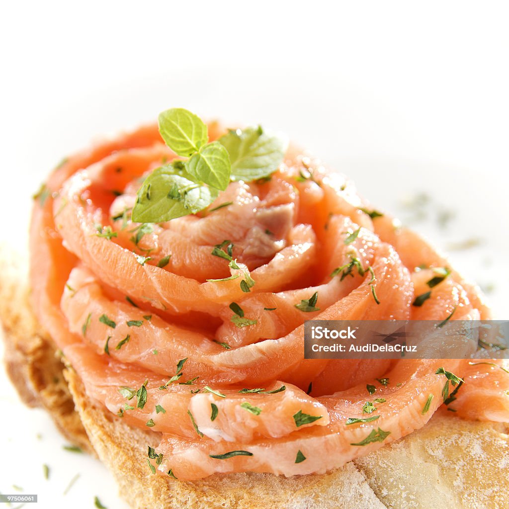 Gravlax  Smoked Salmon Stock Photo