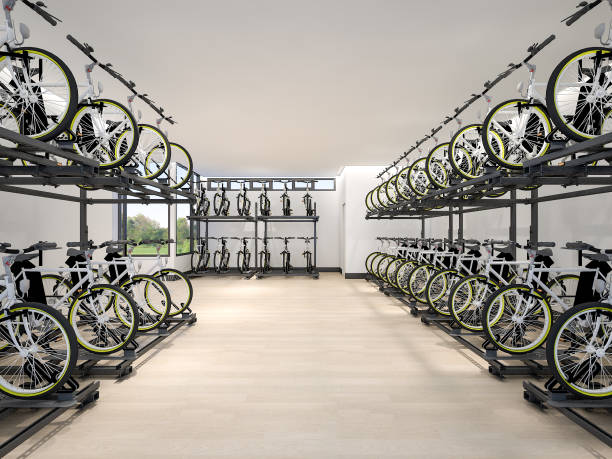 istock Modern Bike Garage , 3d Rendering 975071654