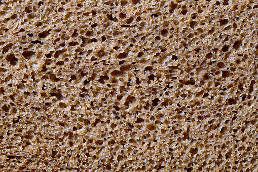 Fresh Brown Bread Close-up Textured Background