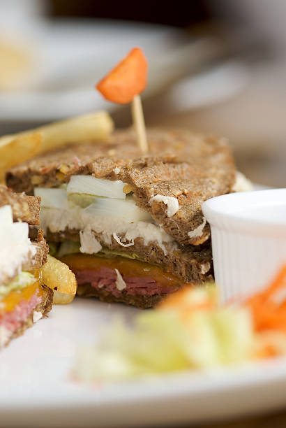 istock Club sandwitch in dark rye bread 97509920