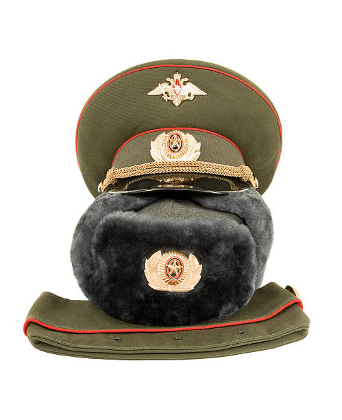 istock Russian army officers caps 97510711