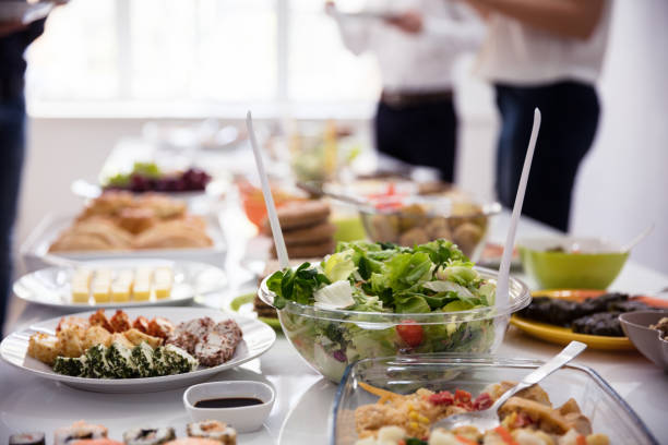 Close-up Of Fresh Vegetable Salad In Bowl At Party
