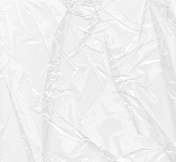Plastic texture of clear wrinkled plastic XXXL Plastic Texture. Adobe RGB 1998. polythene photos stock pictures, royalty-free photos & images