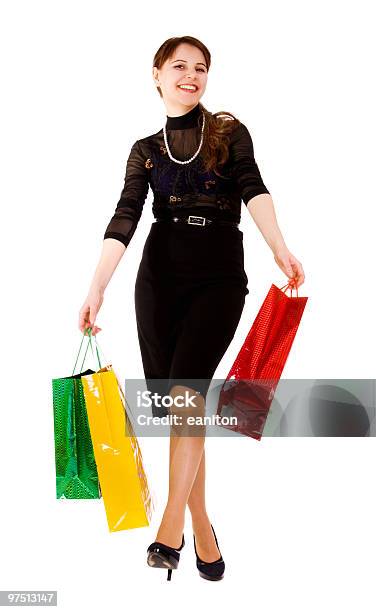 若い女性がショッピング - 1人のストックフォトや画像を多数ご用意 - 1人, カットアウト, カラー画像