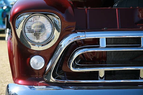 istock Old truck headlight and grill 97513201