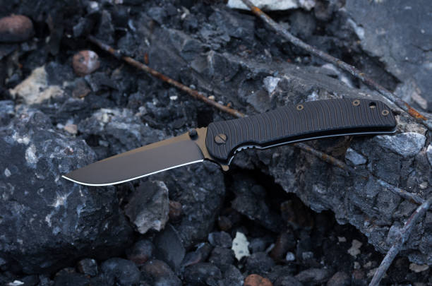 istock Knife and ruins. An abandoned place. 975145198