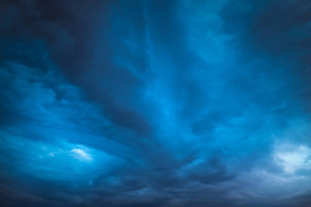 istock Deep dark sky, storm clouds. Beautiful stormy sky. 975156814