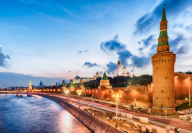 istock Scenic view over the Kremlin and Moskva River, Moscow, Russia 975164672