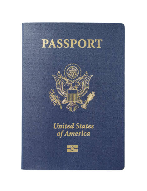 usa passport The passport the United States of America close up. blue us passport cover stock pictures, royalty-free photos & images