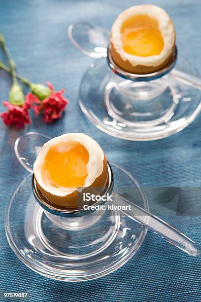 Boiled Egg Stock Photo - Download Image Now - Blue, Boiled Egg, Breakfast