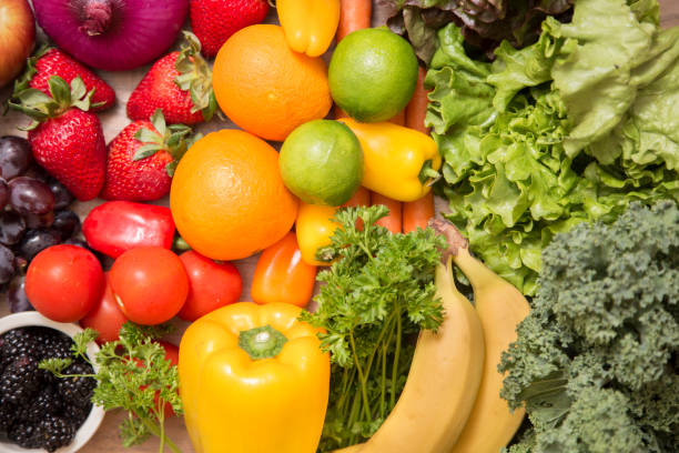 istock Healthy fruits and vegetables. 975206036