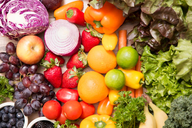 istock Healthy fruits and vegetables. 975206714