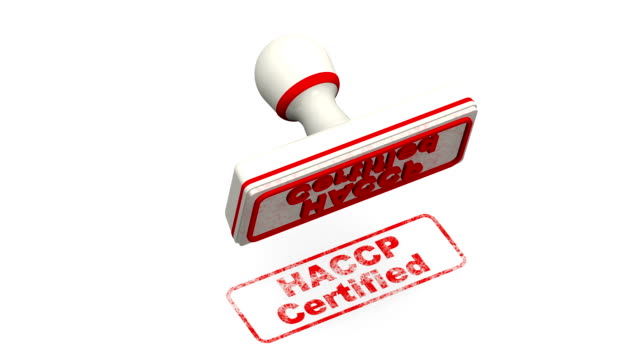HACCP Certified. The stamp leaves a imprint