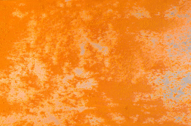 istock Rusty walling panel made of corten steel - weathering steel sheet 975226050
