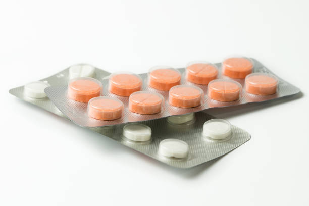 istock Set of pills in a plastic blister package 975294106