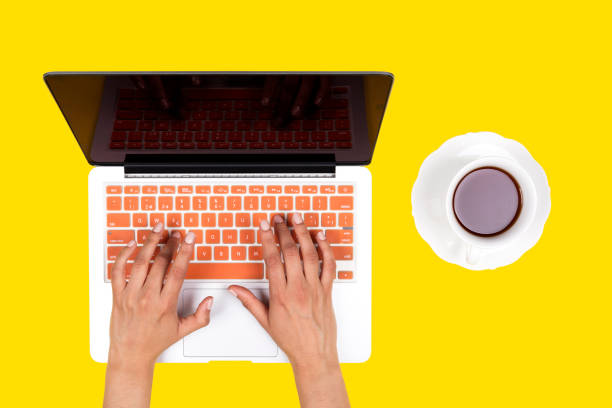 istock Colorful keyboard concept wit colorful background 975297142