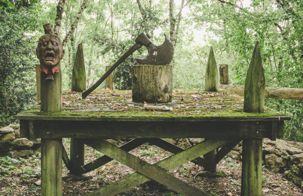 istock Medieval torture elements on display in france 975297332