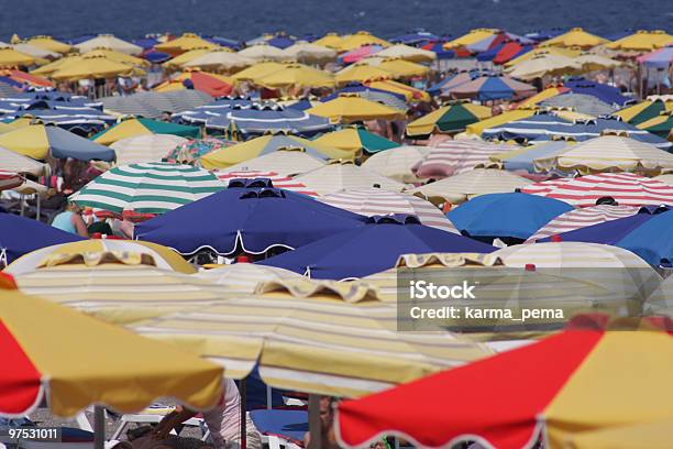 Sea Of Umbrellas Stock Photo - Download Image Now - Beach, Color Image, Geographical Locations