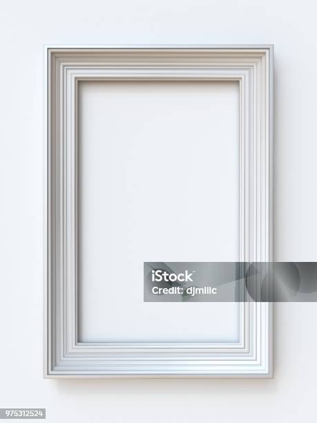 White Picture Frame Rectangular 3d Stock Photo - Download Image Now ...