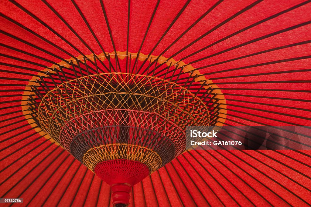 Sombrilla rojo japonés - Foto de stock de Anticuado libre de derechos