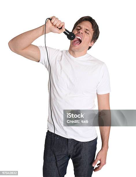 I Love To Sing Stock Photo - Download Image Now - Men, Microphone, Only Men