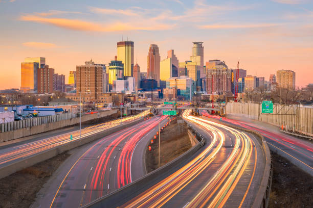 istock Minneapolis downtown skyline in Minnesota, USA 975463368