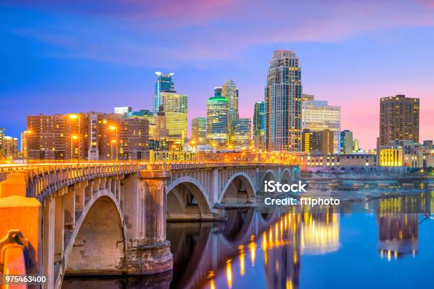 Minneapolis Downtown Skyline In Minnesota Usa Stock Photo - Download Image Now - Minneapolis, Urban Skyline, Minnesota