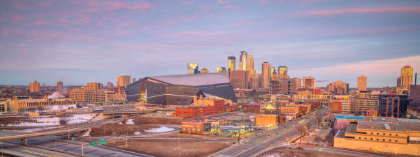 istock Minneapolis downtown skyline in Minnesota, USA 975463540