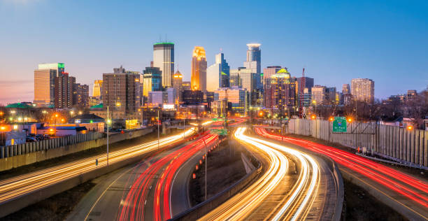 istock Minneapolis downtown skyline in Minnesota, USA 975465478
