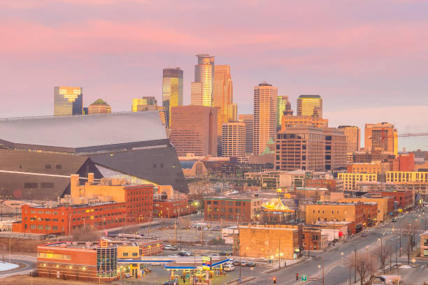 istock Minneapolis downtown skyline in Minnesota, USA 975465512