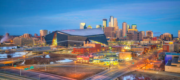 istock Minneapolis downtown skyline in Minnesota, USA 975465550