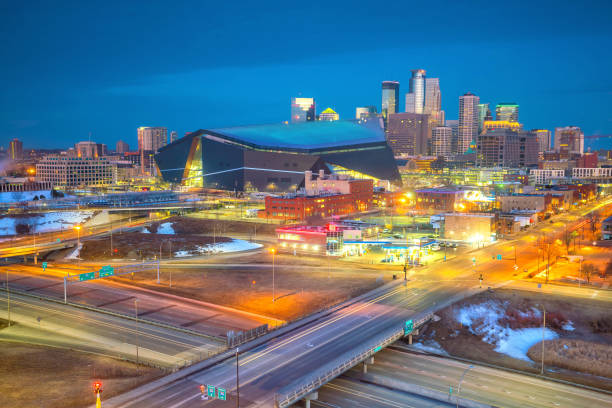 istock Minneapolis downtown skyline in Minnesota, USA 975465680