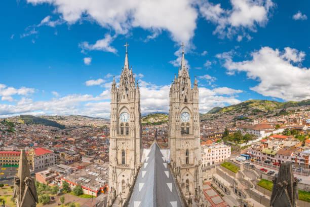 istock Basilica del Voto Nacional and downtown Quito 975466086