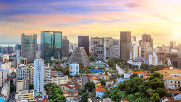 Panorama view of Rio de Janeiro downtown
