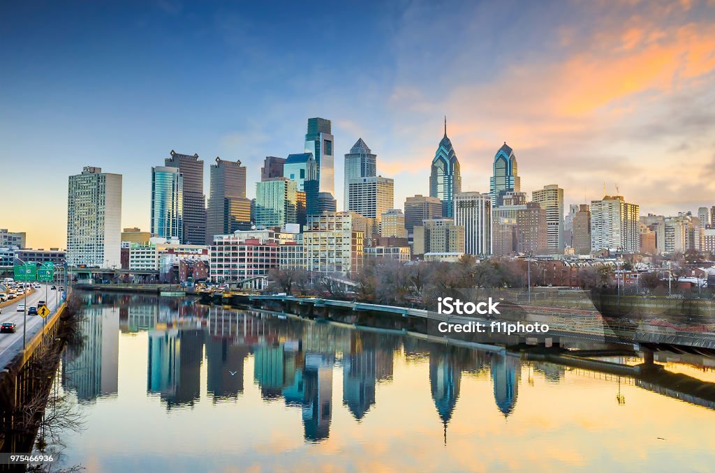 Skyline du centre-ville de Philadelphie, Pennsylvanie, Etats-Unis - Photo de Philadelphie libre de droits