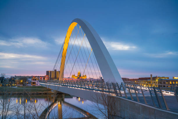 Des Moines Iowa skyline in USA