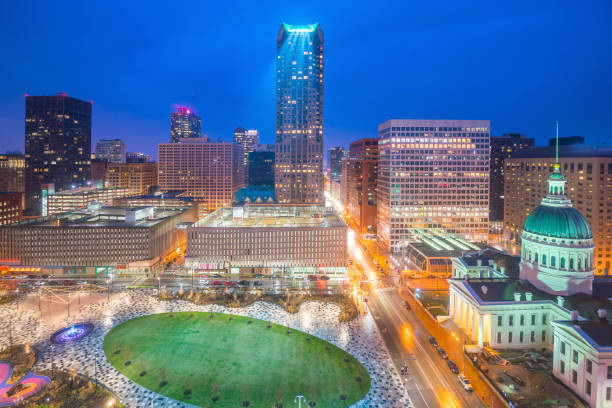 istock St. Louis downtown skyline at twilight 975467150