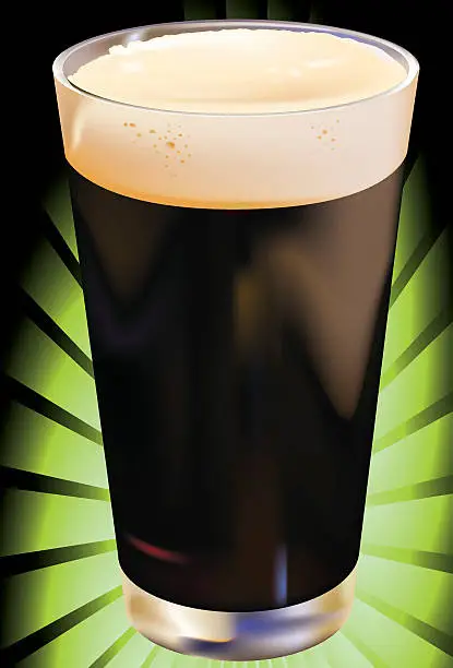 Vector illustration of Dark Beer