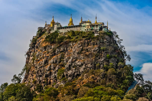 istock Taung Kalat (Pedestal Hill) near Mount Popa, with a Buddhist monastery on the top 975486588